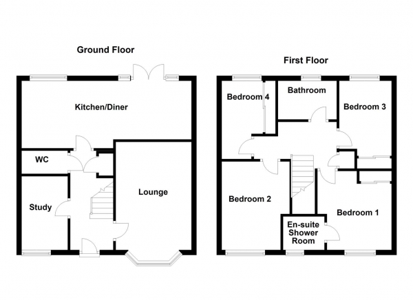 Floor Plan Image for 4 Bedroom Detached House for Sale in Craig Hopson Avenue, Castleford