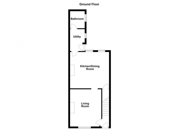 Floor Plan Image for 3 Bedroom Terraced House for Sale in Crossley Street, New Sharlston, Wakefield