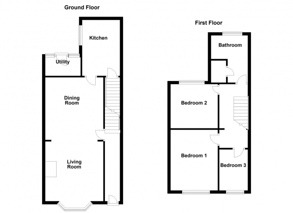 Floor Plan Image for 3 Bedroom Terraced House for Sale in King Street, Normanton