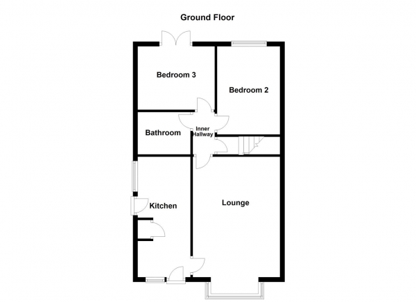 Floor Plan for 3 Bedroom Semi-Detached Bungalow for Sale in Oakwood Close, Altofts, Normanton, WF6, 2NY -  &pound284,950