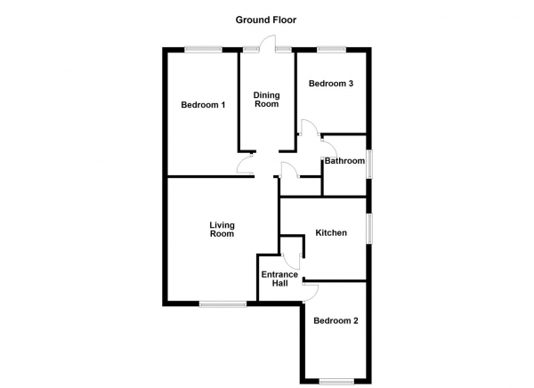 Floor Plan Image for 3 Bedroom Detached Bungalow for Sale in Barton Way, South Elmsall, Pontefract