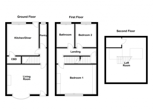 Floor Plan Image for 2 Bedroom Semi-Detached House for Sale in Doncaster Road, Ackworth, Pontefract