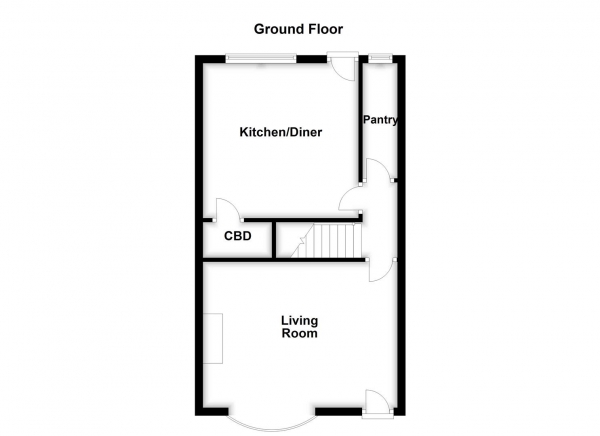 Floor Plan Image for 2 Bedroom Semi-Detached House for Sale in Doncaster Road, Ackworth, Pontefract