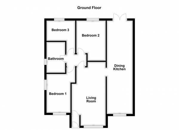 Floor Plan Image for 3 Bedroom Detached Bungalow for Sale in Newhill, South Kirkby