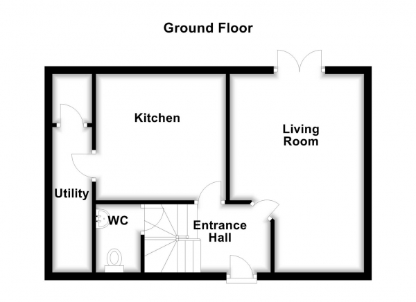 Floor Plan Image for 3 Bedroom Semi-Detached House for Sale in Common Road, Kinsley, Pontefract