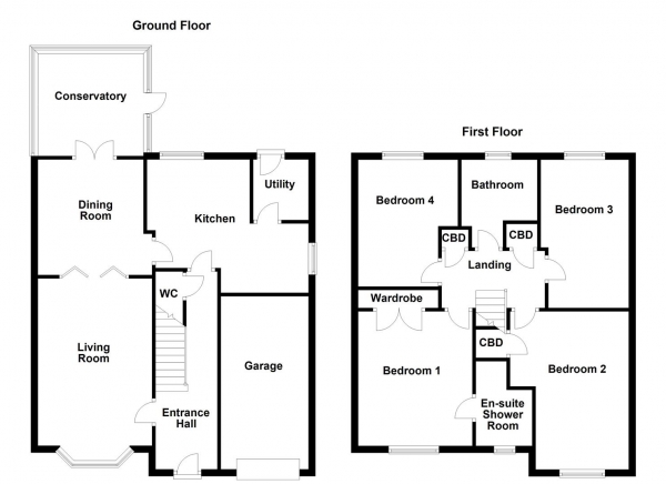 Floor Plan Image for 4 Bedroom Detached House for Sale in Holywell Avenue, Castleford