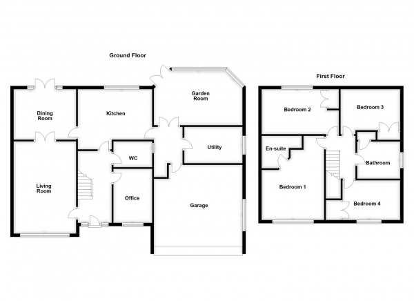 Floor Plan Image for 4 Bedroom Detached House for Sale in Huntsmans Way, Badsworth, Pontefract