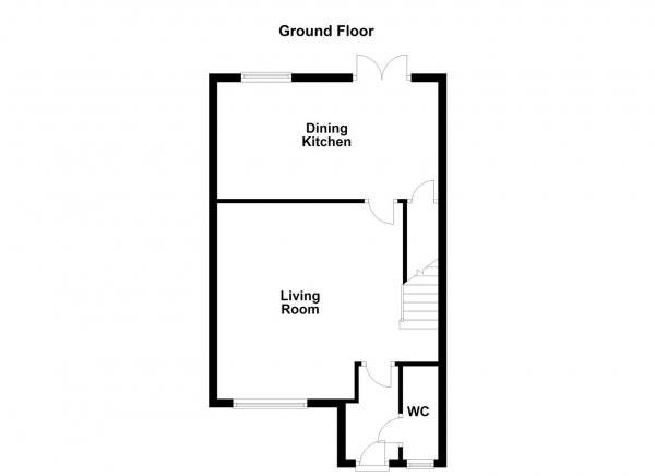 Floor Plan for 3 Bedroom Town House for Sale in Holly Tree Mews, Normanton, WF6, 1FR -  &pound200,000