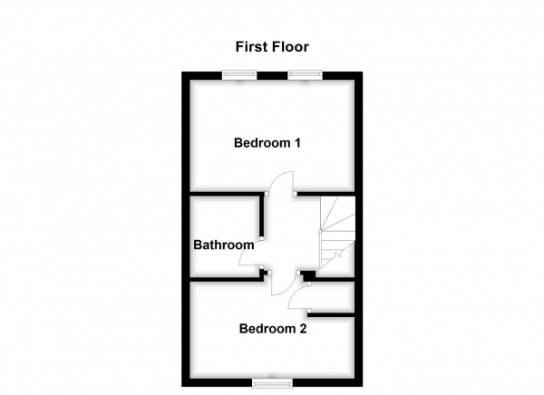 Floor Plan for 2 Bedroom Semi-Detached House for Sale in Waterton Road, Castleford, WF10, 5GR -  &pound190,000