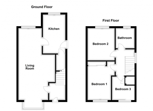 Floor Plan for 3 Bedroom Detached House for Sale in Falmouth Crescent, Normanton, WF6, 2SW -  &pound265,000