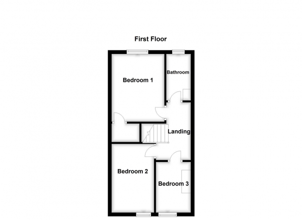 Floor Plan for 3 Bedroom Terraced House for Sale in Renfield Grove, Normanton, WF6, 1QZ -  &pound145,000