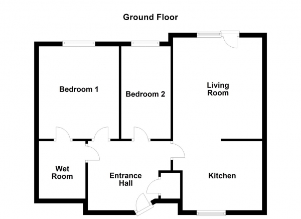 Floor Plan Image for 2 Bedroom Ground Flat for Sale in Whinn Dale, Cecily Close, Normanton