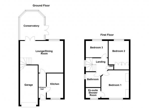 Floor Plan Image for 3 Bedroom Detached House for Sale in Augusta Drive, Normanton