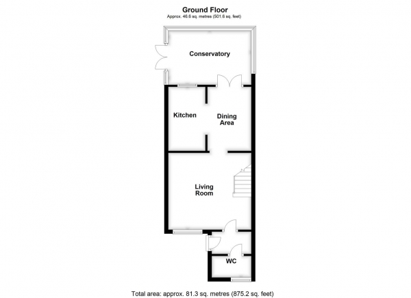 Floor Plan Image for 3 Bedroom Semi-Detached House for Sale in Westerman Close, Featherstone, Pontefract