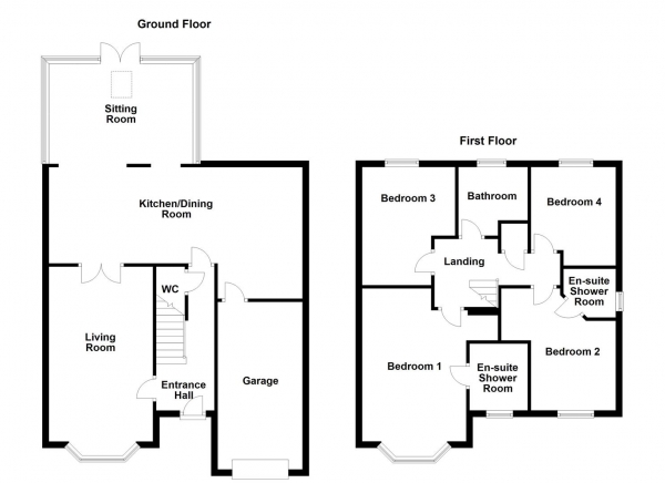 Floor Plan Image for 4 Bedroom Detached House for Sale in Carnoustie Gardens, Normanton