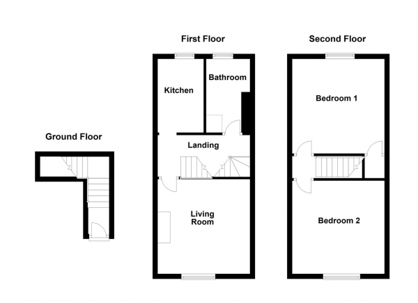 Floor Plan Image for 2 Bedroom Apartment for Sale in George Street, Altofts, Normanton