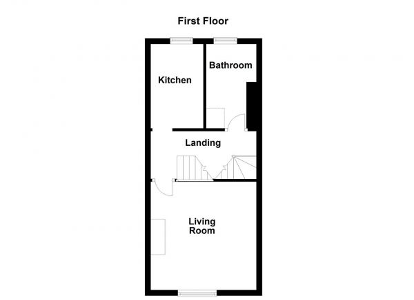 Floor Plan for 2 Bedroom Apartment for Sale in George Street, Altofts, Normanton, WF6, 2LS - Guide Price &pound70,000