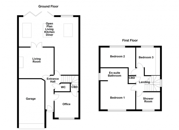 Floor Plan Image for 3 Bedroom Detached House for Sale in Victoria Gardens, Altofts, Normanton