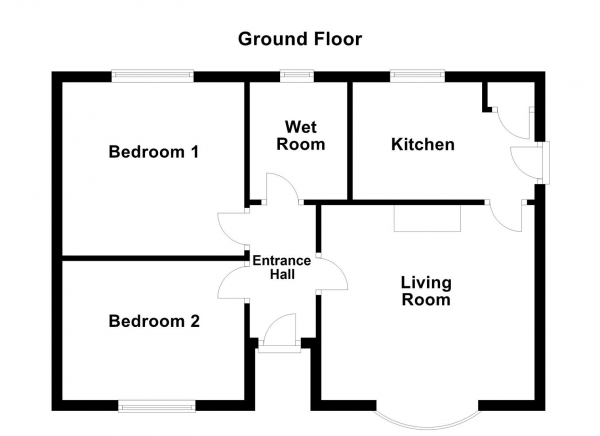 Floor Plan Image for 2 Bedroom Semi-Detached Bungalow for Sale in Norwood Road, Hemsworth, Pontefract