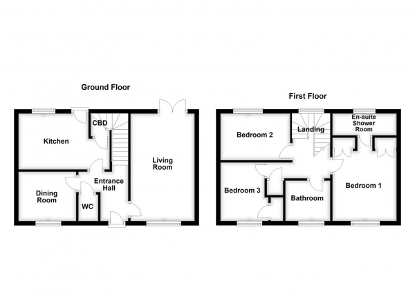 Floor Plan Image for 3 Bedroom Detached House for Sale in Millbeck View, Pontefract