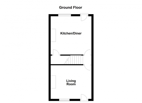 Floor Plan Image for 2 Bedroom Terraced House for Sale in Vicars Terrace, Allerton Bywater, Castleford