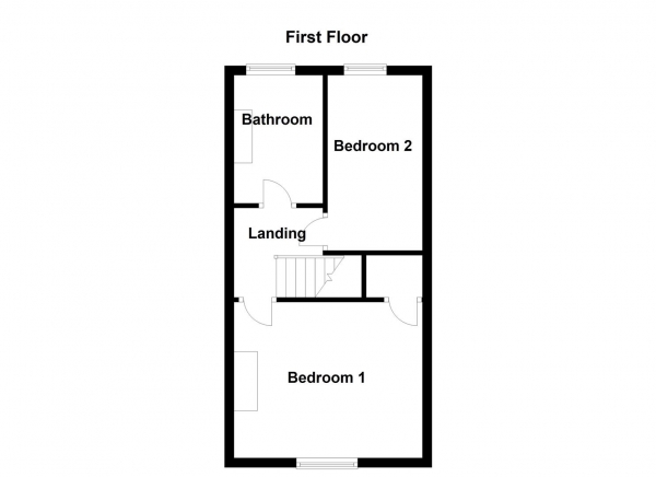 Floor Plan for 2 Bedroom Terraced House for Sale in Vicars Terrace, Allerton Bywater, Castleford, WF10, 2DJ -  &pound140,000