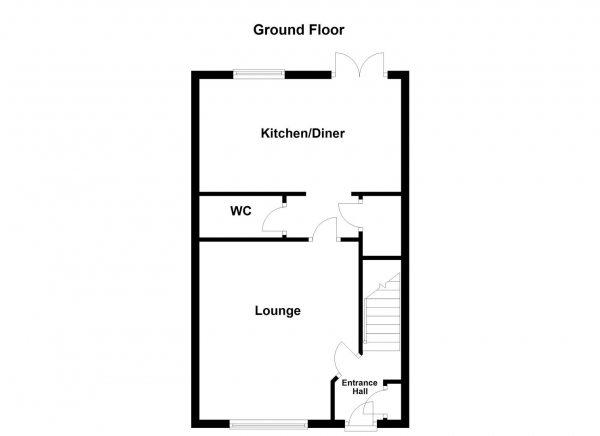 Floor Plan for 3 Bedroom Semi-Detached House for Sale in Alder Crescent, Normanton, WF6, 2FS -  &pound225,000