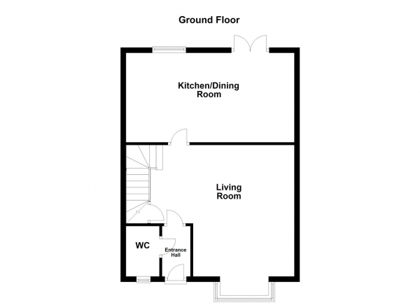 Floor Plan for 4 Bedroom Detached House for Sale in George Street, Streethouse, Pontefract, WF7, 6DY -  &pound250,000