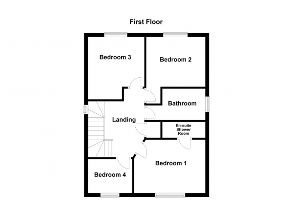 Floor Plan for 4 Bedroom Detached House for Sale in George Street, Streethouse, Pontefract, WF7, 6DY -  &pound250,000