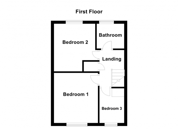 Floor Plan for 3 Bedroom Terraced House for Sale in Dalefield Avenue, Normanton, WF6, 1HT - Offers in Excess of &pound130,000