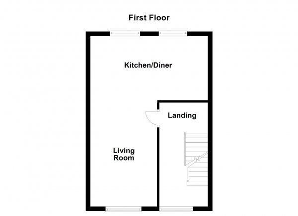 Floor Plan Image for 3 Bedroom Town House for Sale in School Street, Castleford