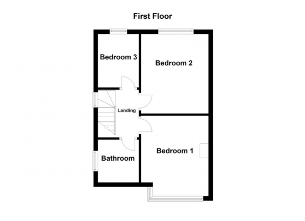 Floor Plan Image for 3 Bedroom Property for Sale in Lynwood Close, Streethouse, Pontefract