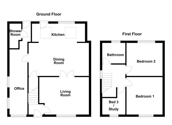 Floor Plan Image for 3 Bedroom Semi-Detached House for Sale in Woodhouse Crescent, Normanton