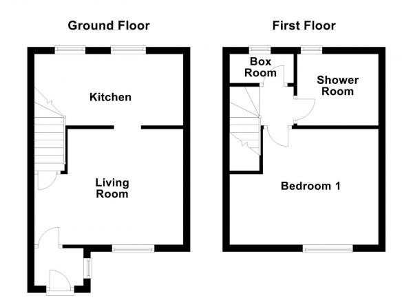 Floor Plan Image for 1 Bedroom End of Terrace House for Sale in Carleton Road, Pontefract