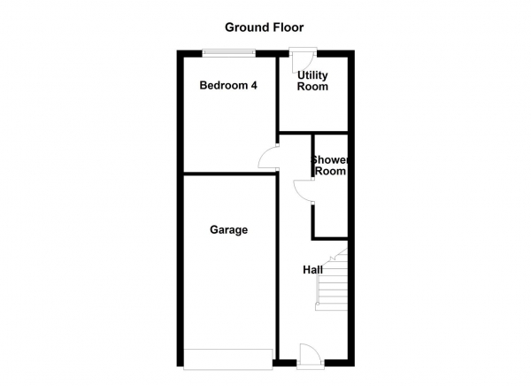 Floor Plan for 4 Bedroom Town House for Sale in Violet Close, Castleford, WF10, 5FG - Guide Price &pound245,000