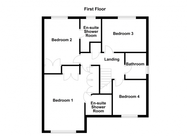 Floor Plan Image for 4 Bedroom Detached House for Sale in Roxburghe Dale, Normanton