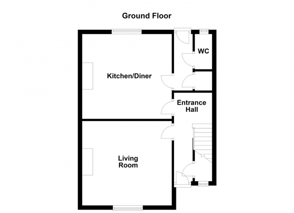 Floor Plan Image for 2 Bedroom End of Terrace House for Sale in Love Lane, Pontefract