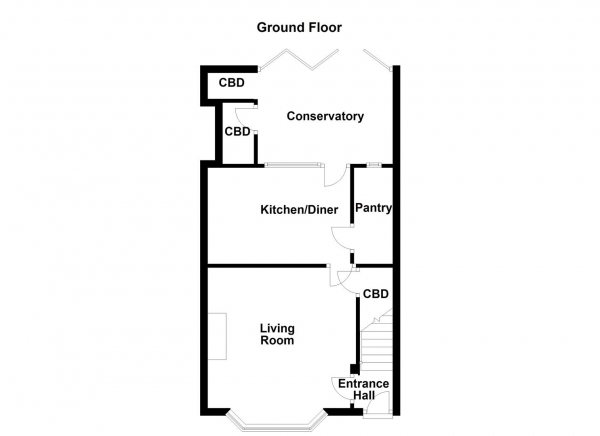 Floor Plan Image for 2 Bedroom Terraced House for Sale in Vicarage Lane, Featherstone, Pontefract