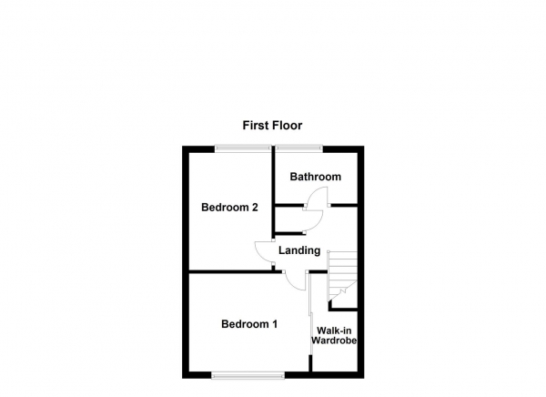 Floor Plan for 2 Bedroom Terraced House for Sale in Vicarage Lane, Featherstone, Pontefract, WF7, 5HA -  &pound120,000