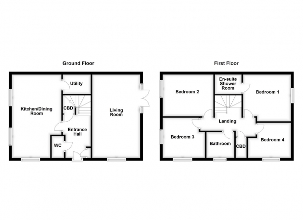 Floor Plan Image for 4 Bedroom Detached House for Sale in Craig Hopson Avenue, Castleford