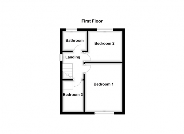 Floor Plan for 3 Bedroom Semi-Detached House for Sale in Priory Close, Altofts, Normanton, WF6, 2PT -  &pound230,000