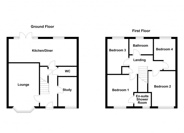 Floor Plan Image for 4 Bedroom Detached House for Sale in Craig Hopson Avenue, Castleford