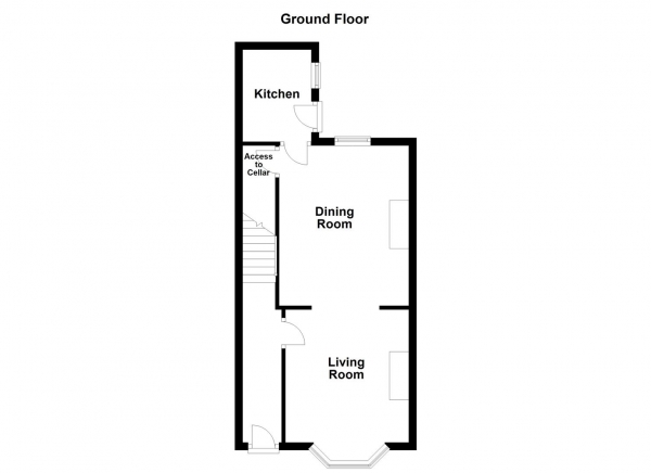 Floor Plan Image for 2 Bedroom Terraced House for Sale in Banks Avenue, Pontefract