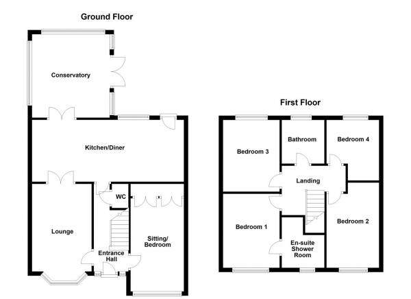 Floor Plan Image for 4 Bedroom Detached House for Sale in Troon Close, Normanton