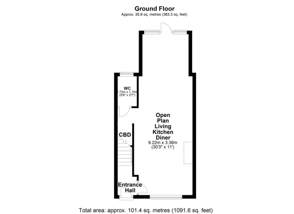 Floor Plan Image for 3 Bedroom Terraced House for Sale in Willans Avenue, Rothwell