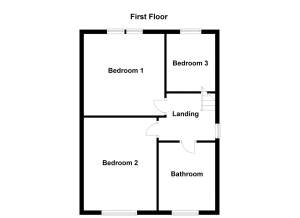 Floor Plan for 3 Bedroom Semi-Detached House for Sale in Firville Avenue, Normanton, WF6, 1HL - OIRO &pound155,000