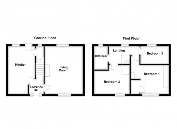 Floor Plan Image for 3 Bedroom End of Terrace House for Sale in Blands Terrace, Allerton Bywater, Castleford