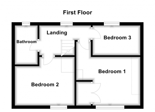 Floor Plan Image for 3 Bedroom End of Terrace House for Sale in Blands Terrace, Allerton Bywater, Castleford