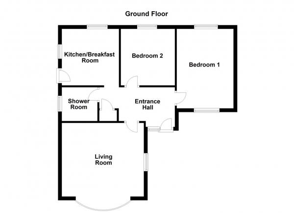 Floor Plan Image for 2 Bedroom Detached Bungalow for Sale in Grove Lane, Knottingley