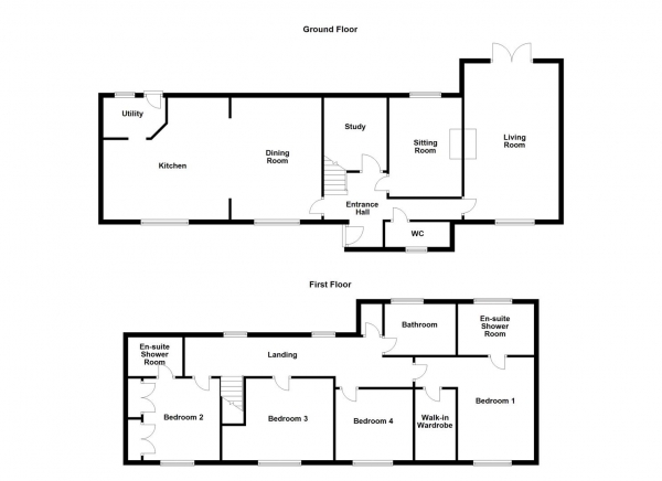 Floor Plan for 4 Bedroom Property for Sale in Manor Court, Normanton, WF6, 1NZ -  &pound450,000